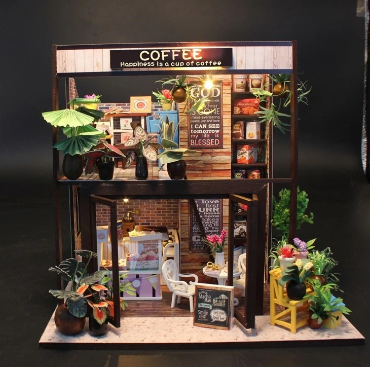 Hongda Wood Crafts House Wooden Craft Houses Small House Toys