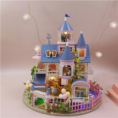 Miniatiūrinio Hongda miesto masto modelio namelio miniatiūrinis kotedžas