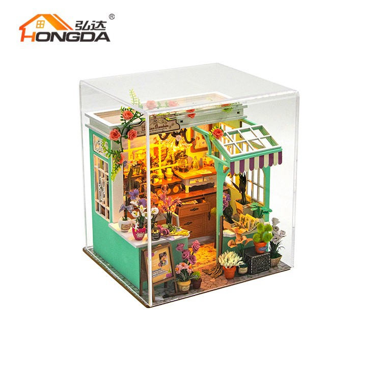 Garden Theme Diy Dollhouse With Dust Cover best
